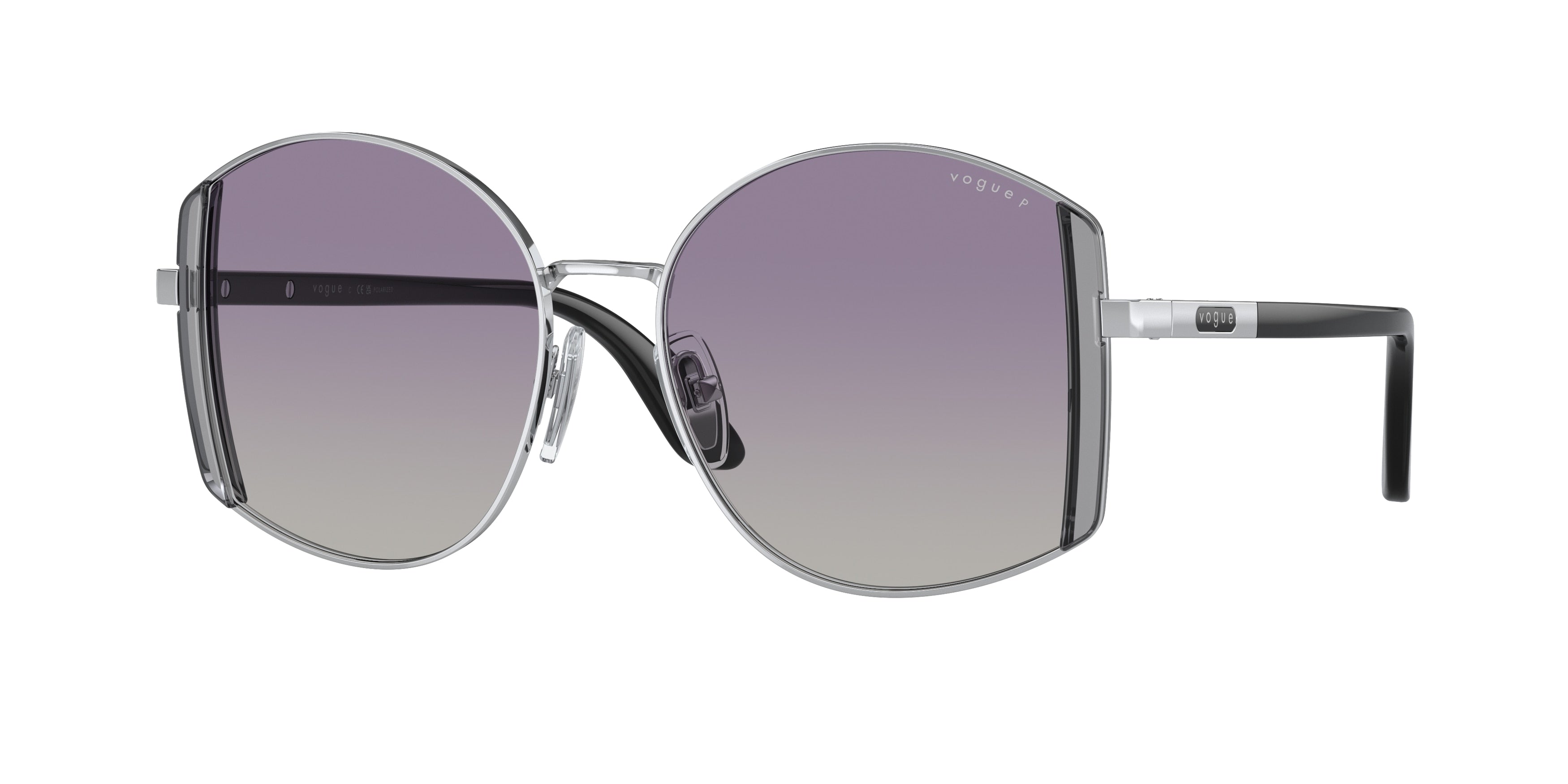 Vogue VO4267S Irregular Sunglasses  323/8J-Silver 53-140-16 - Color Map Silver