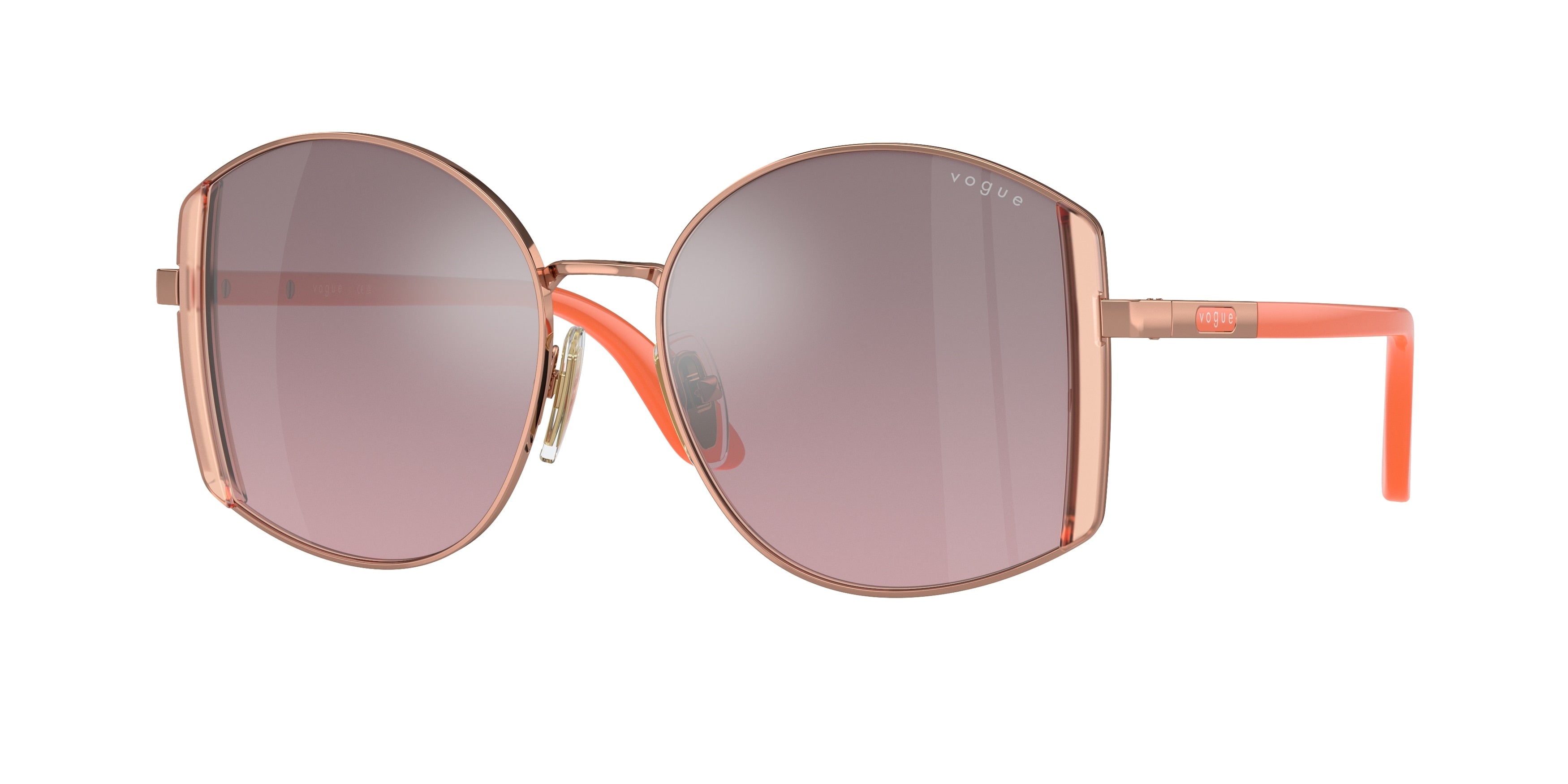 Vogue VO4267S Irregular Sunglasses  51527A-Rose Gold 53-140-16 - Color Map Gold