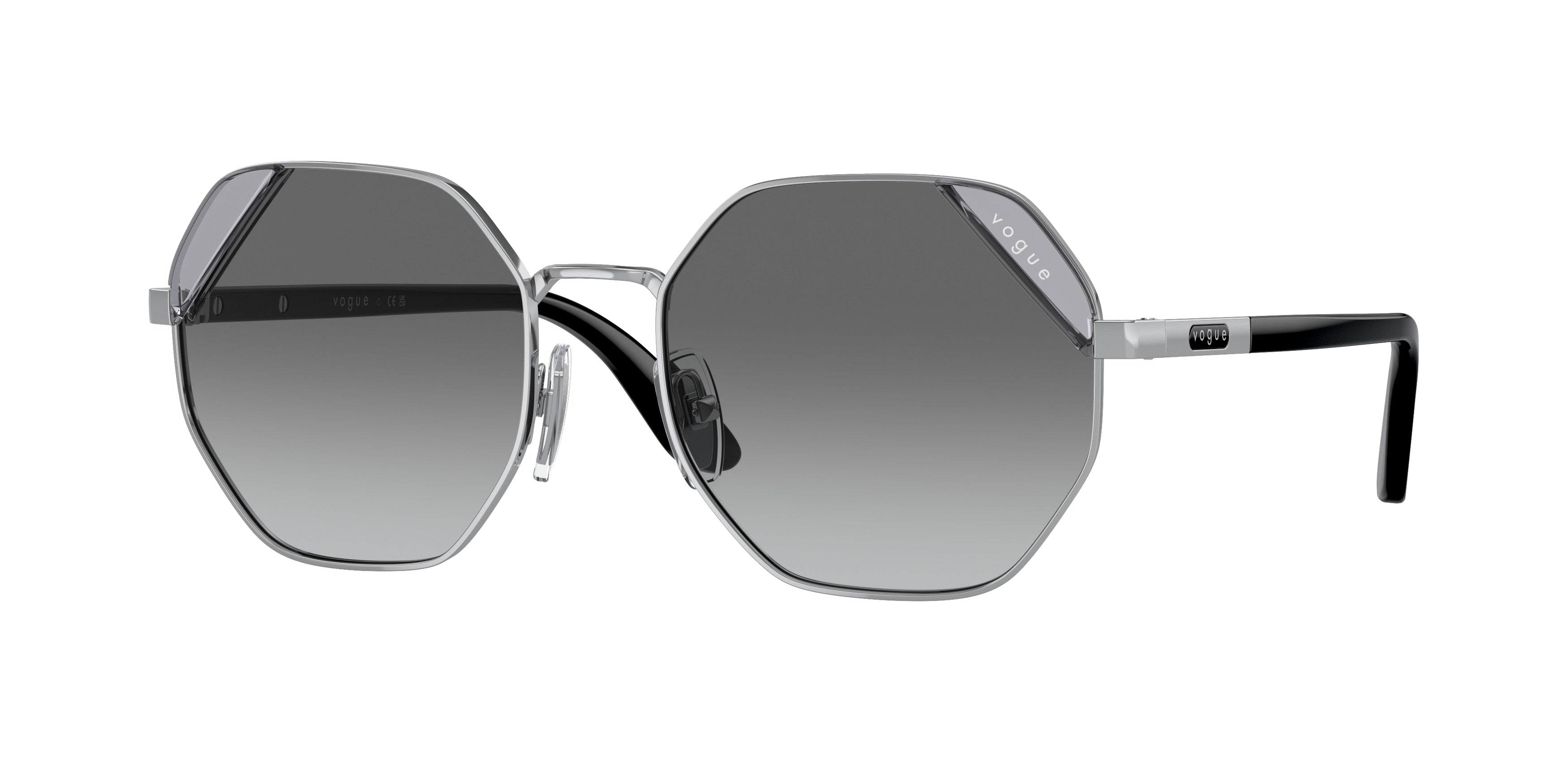 Vogue VO4268S Irregular Sunglasses  323/11-Silver 55-140-18 - Color Map Silver