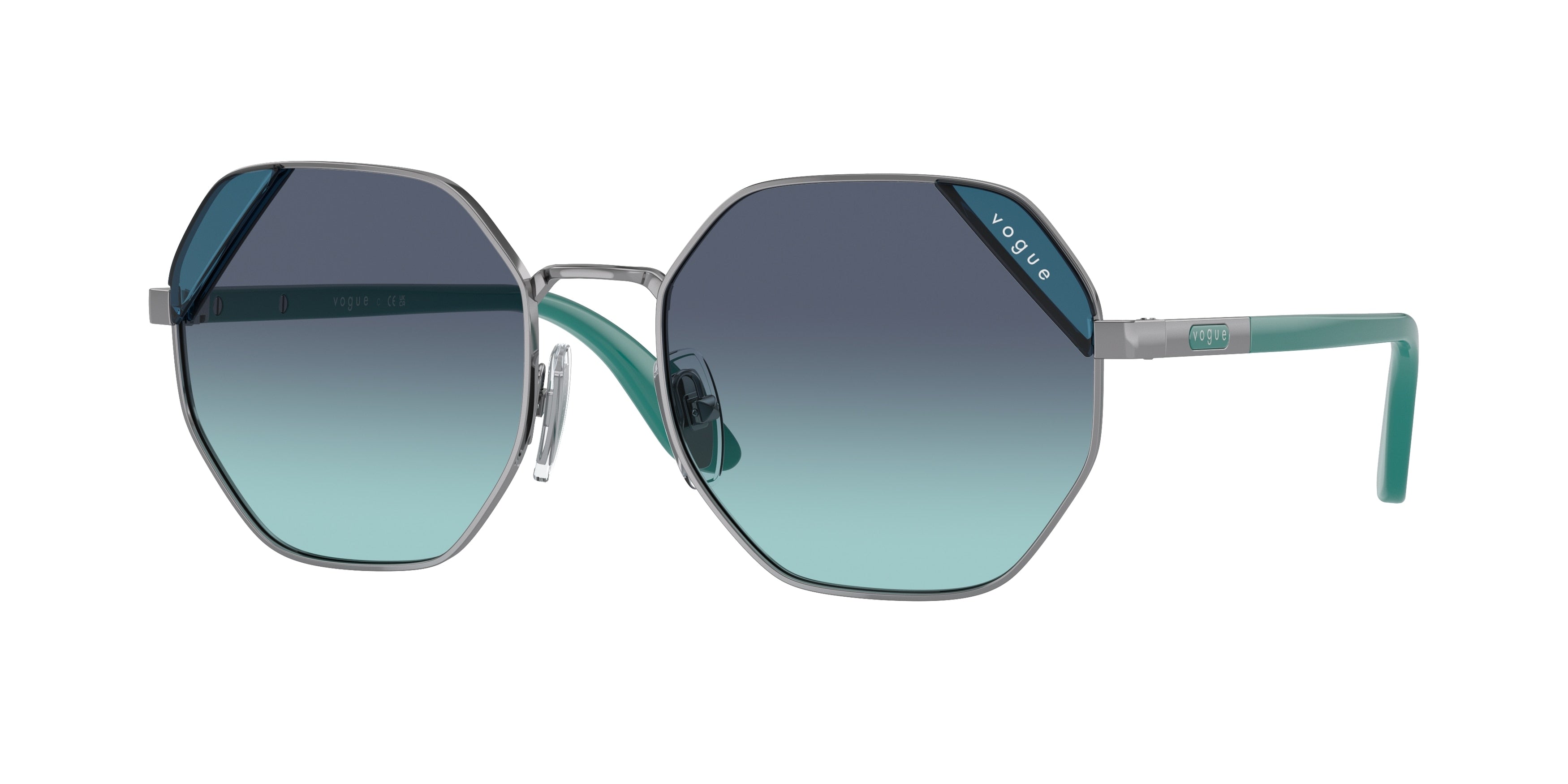 Vogue VO4268S Irregular Sunglasses  548/4S-Gunmetal 55-140-18 - Color Map Grey