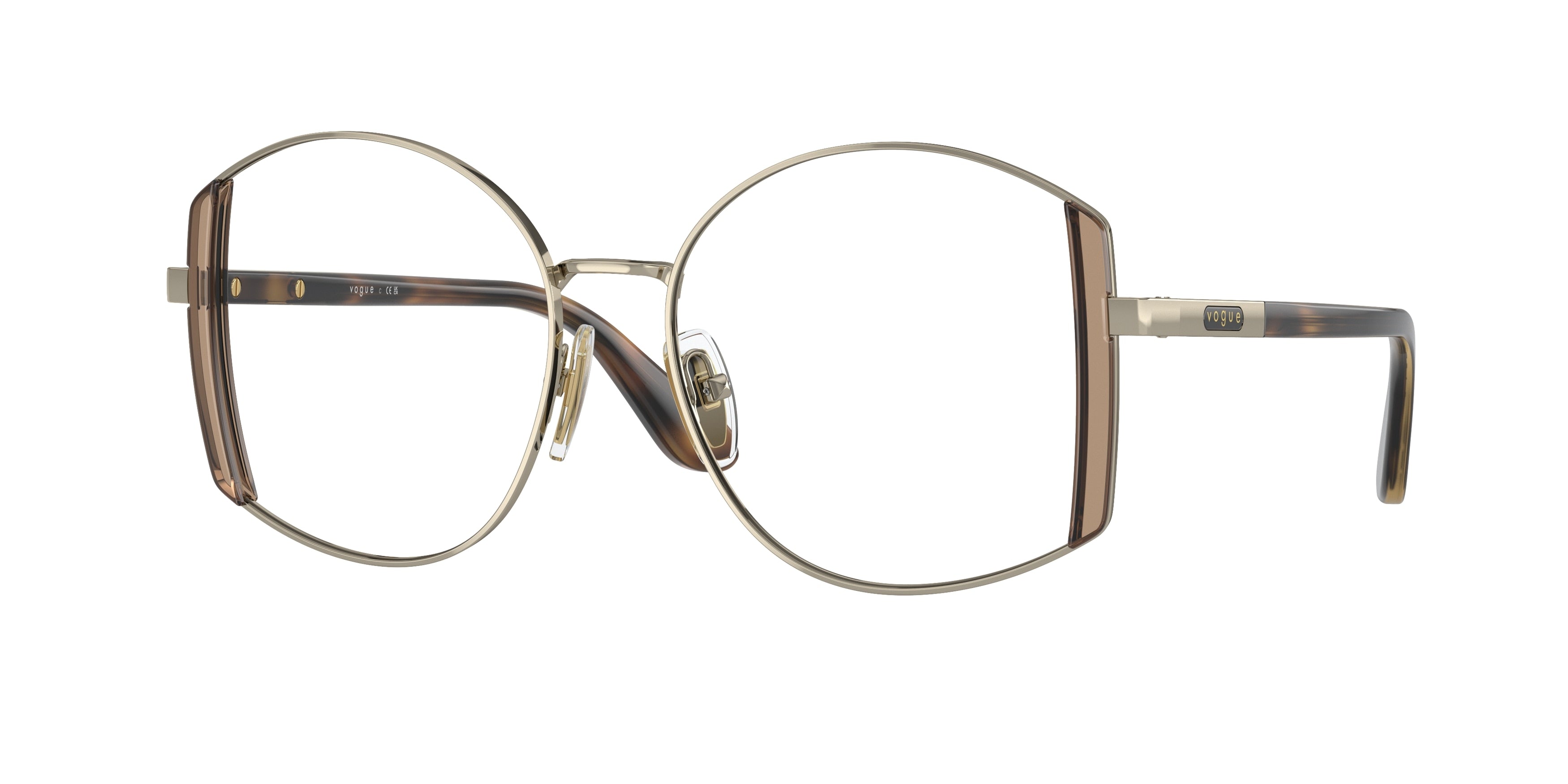 Vogue VO4269 Irregular Eyeglasses  848-Pale Gold 53-140-16 - Color Map Gold