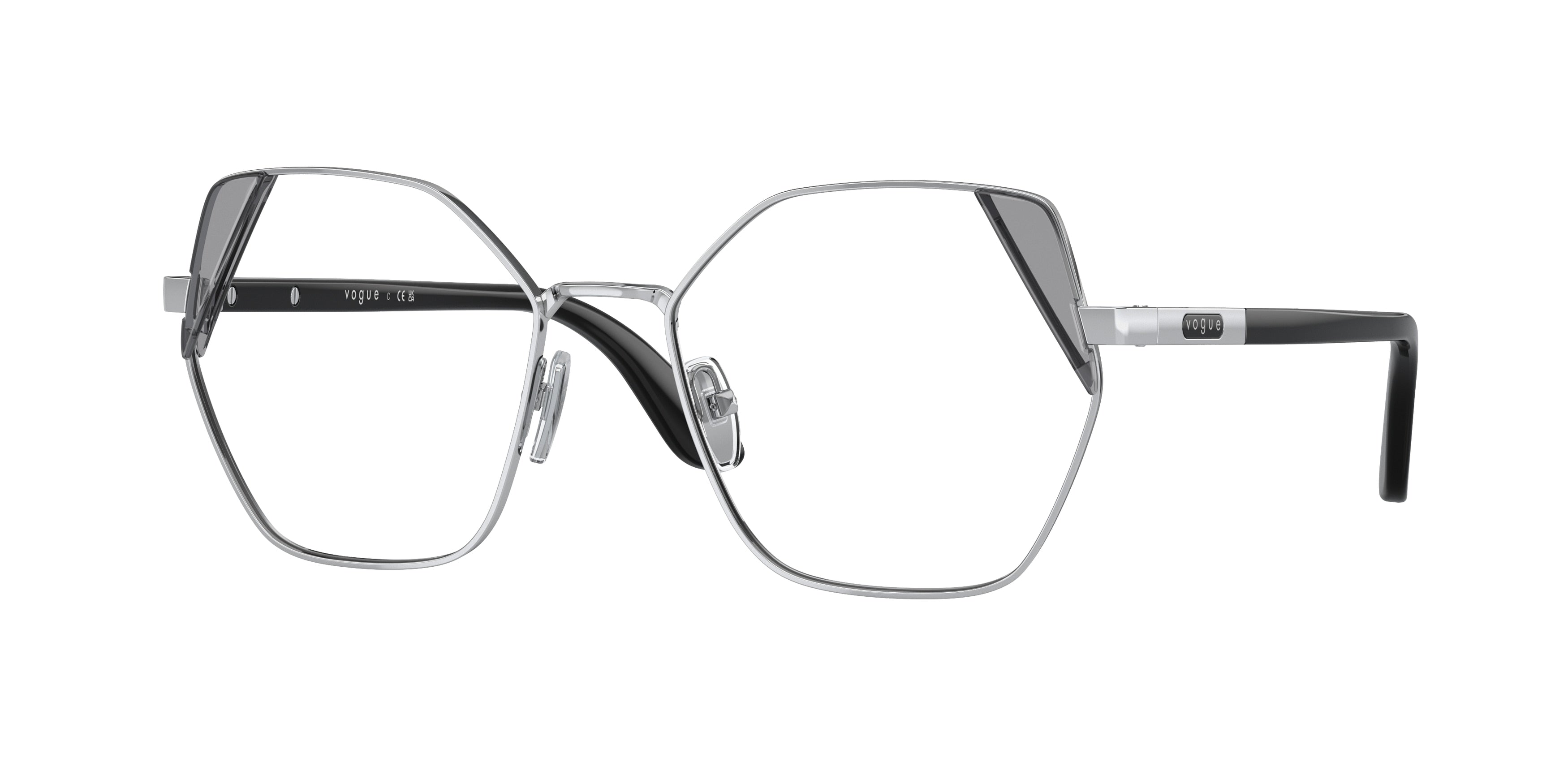 Vogue VO4270 Irregular Eyeglasses  323-Silver 54-140-18 - Color Map Silver