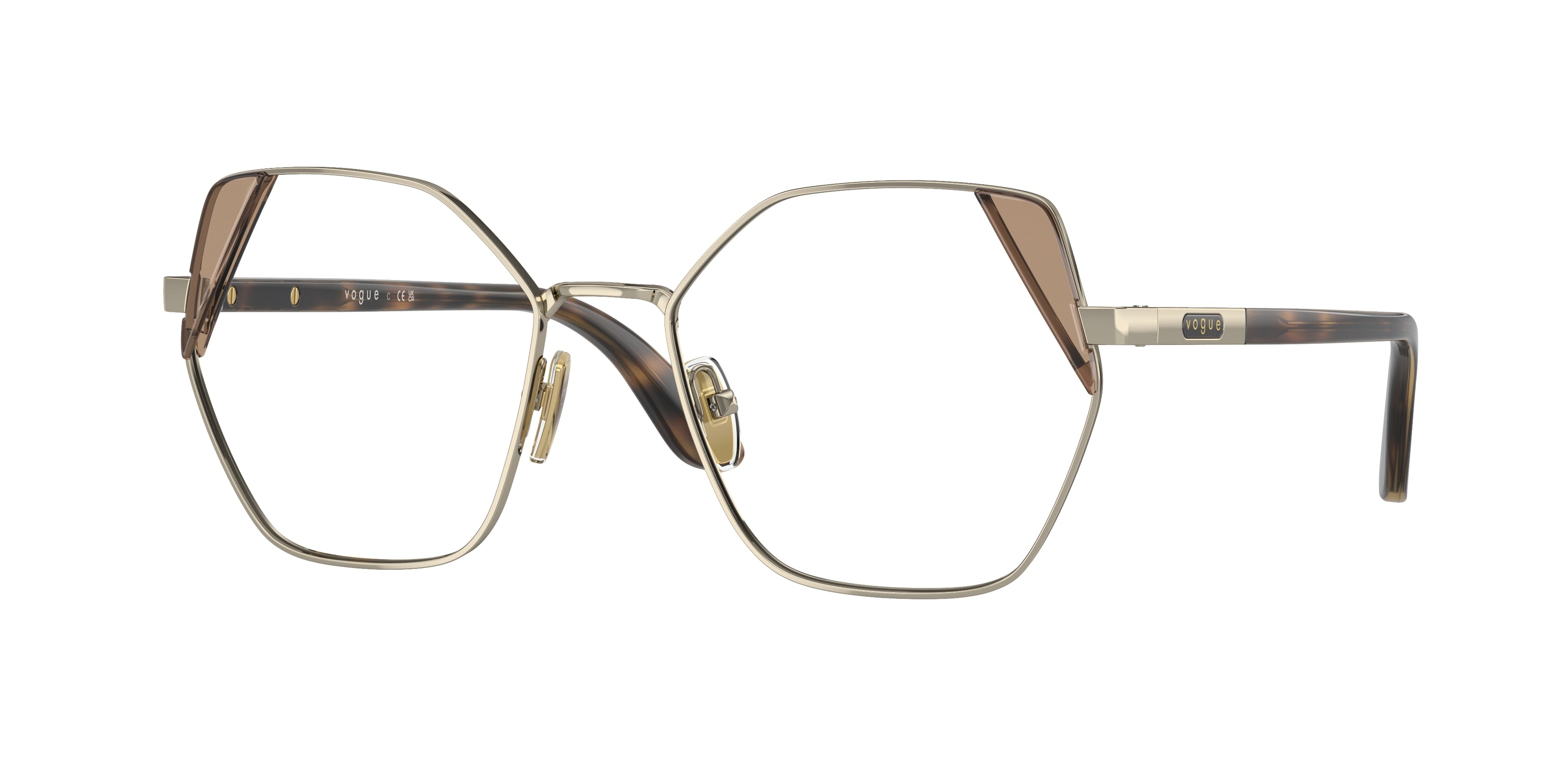 Vogue VO4270 Irregular Eyeglasses  848-Pale Gold 54-140-18 - Color Map Gold