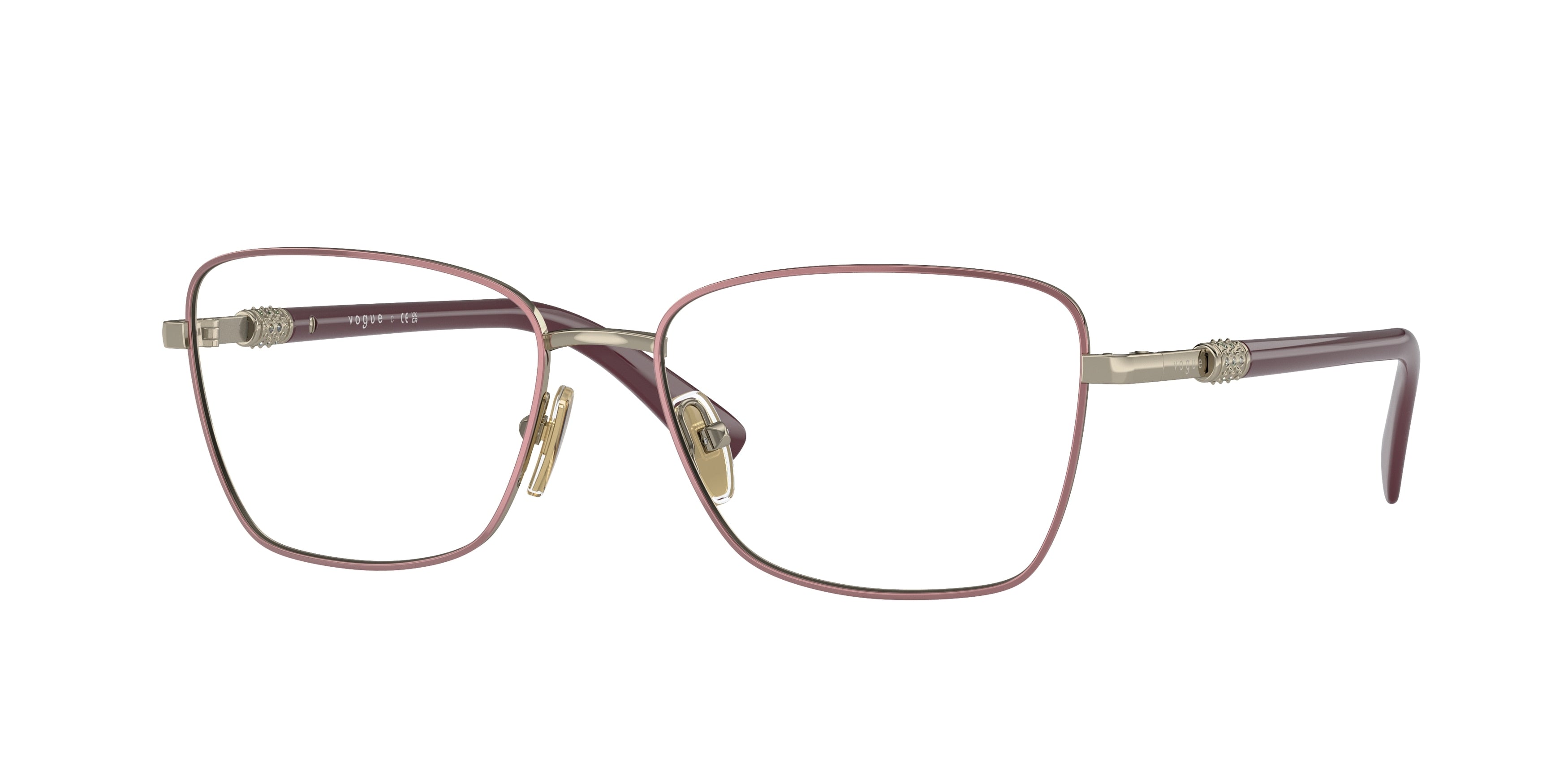 Vogue VO4271B Butterfly Eyeglasses  5141-Top Pink/Pale Gold 54-135-16 - Color Map Pink