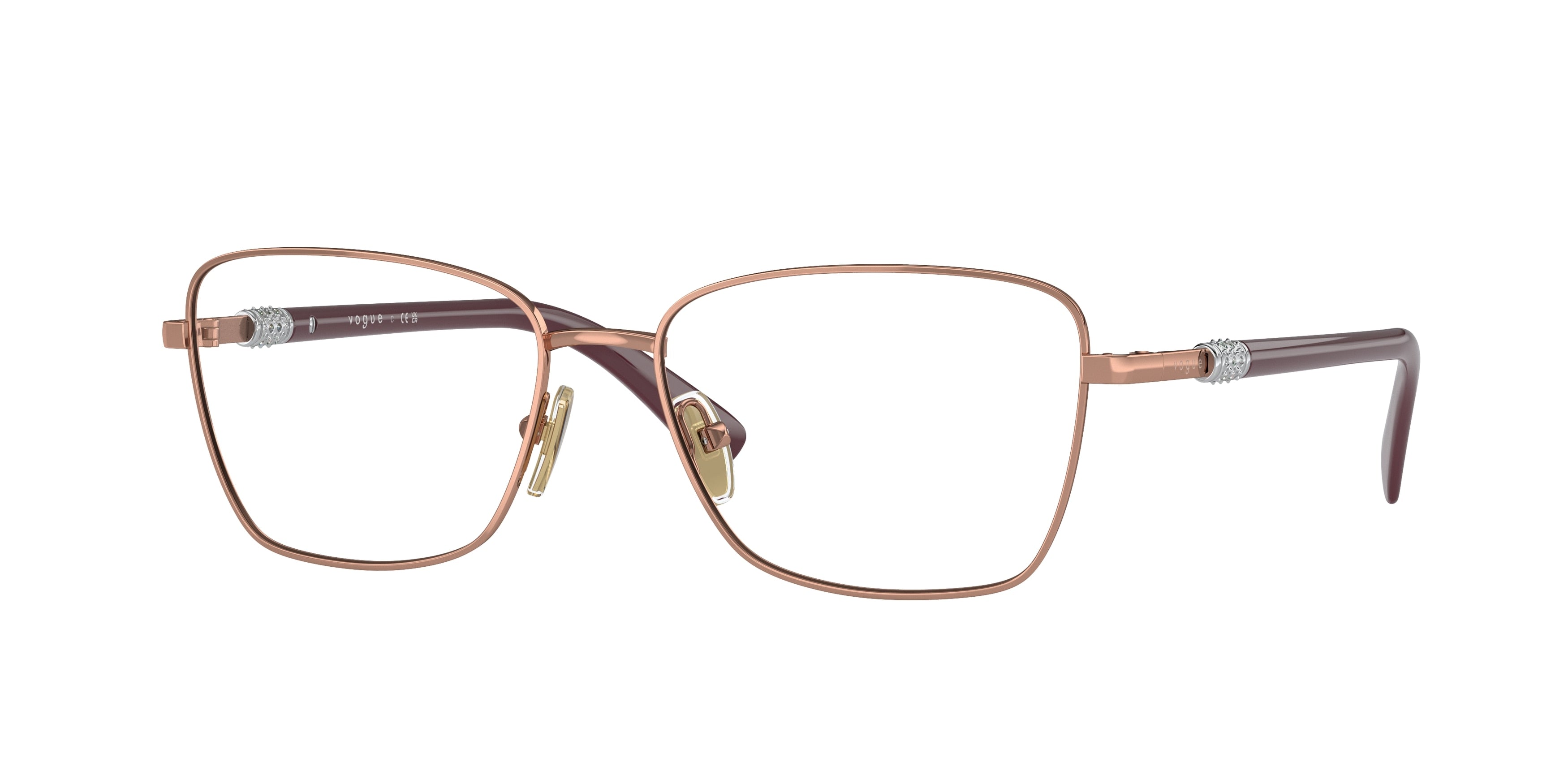 Vogue VO4271B Butterfly Eyeglasses  5152-Rose Gold 54-135-16 - Color Map Gold