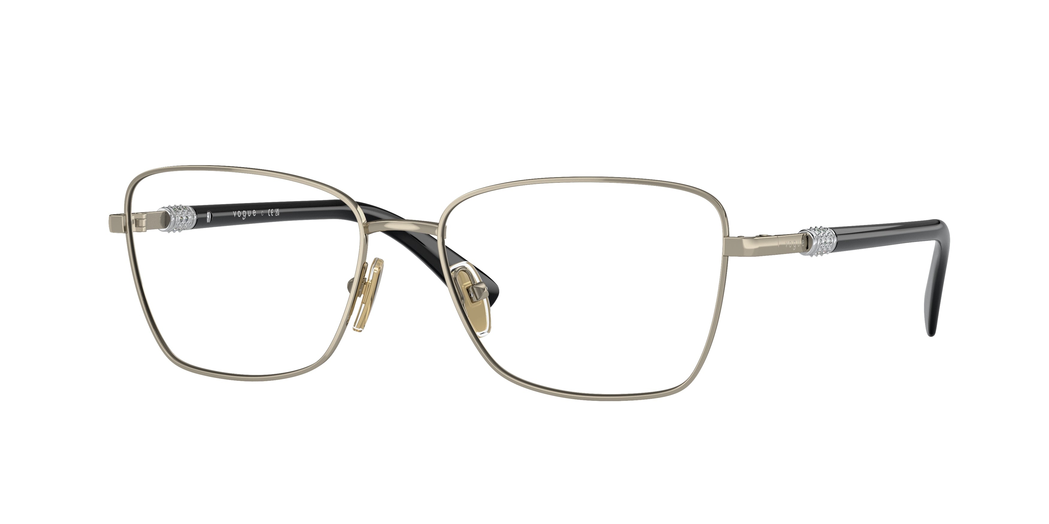 Vogue VO4271B Butterfly Eyeglasses  848-Pale Gold 54-135-16 - Color Map Gold