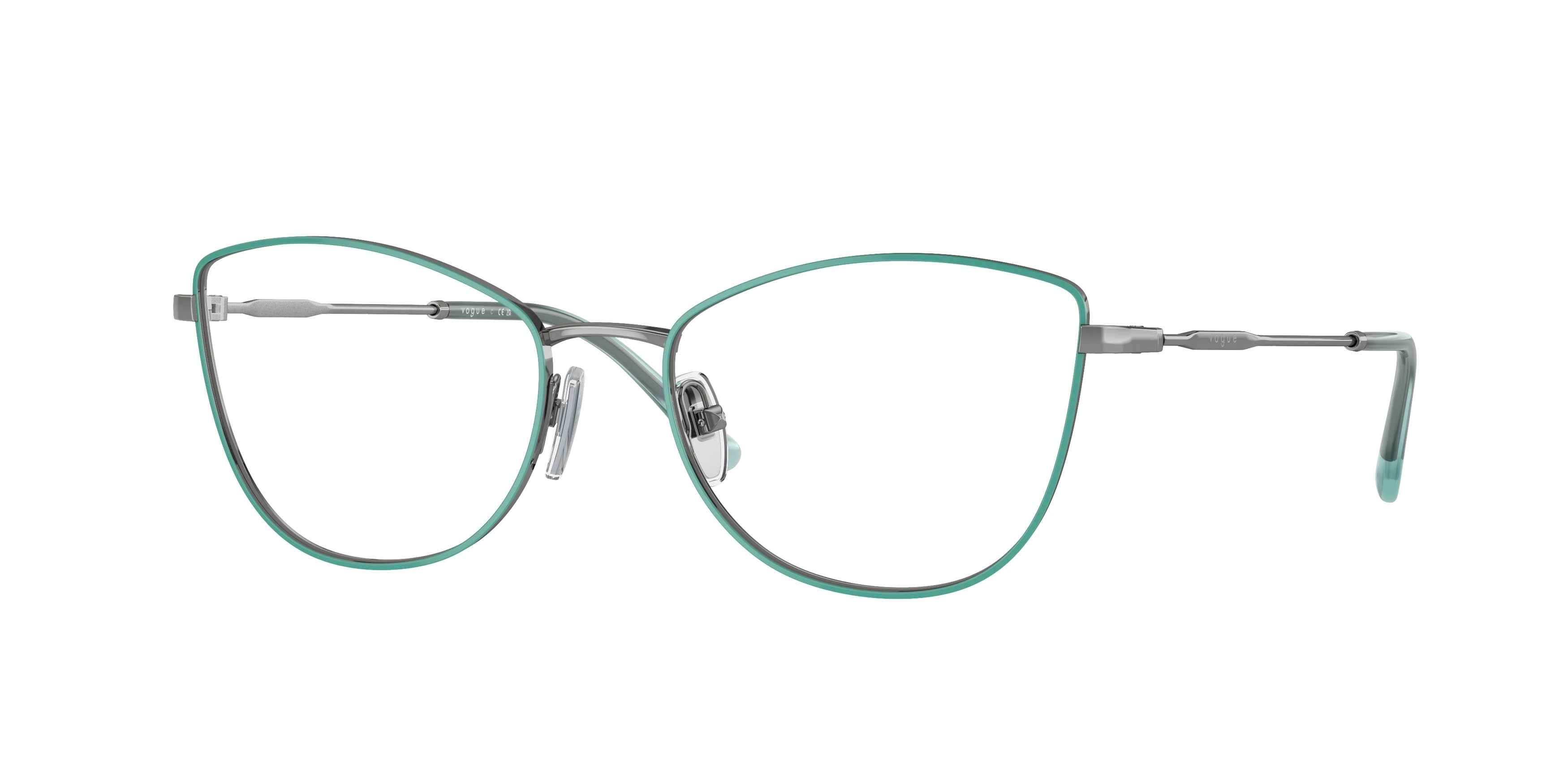 Vogue VO4273 Cat Eye Eyeglasses  548-Top Water Green/Gunmetal 53-135-17 - Color Map Green