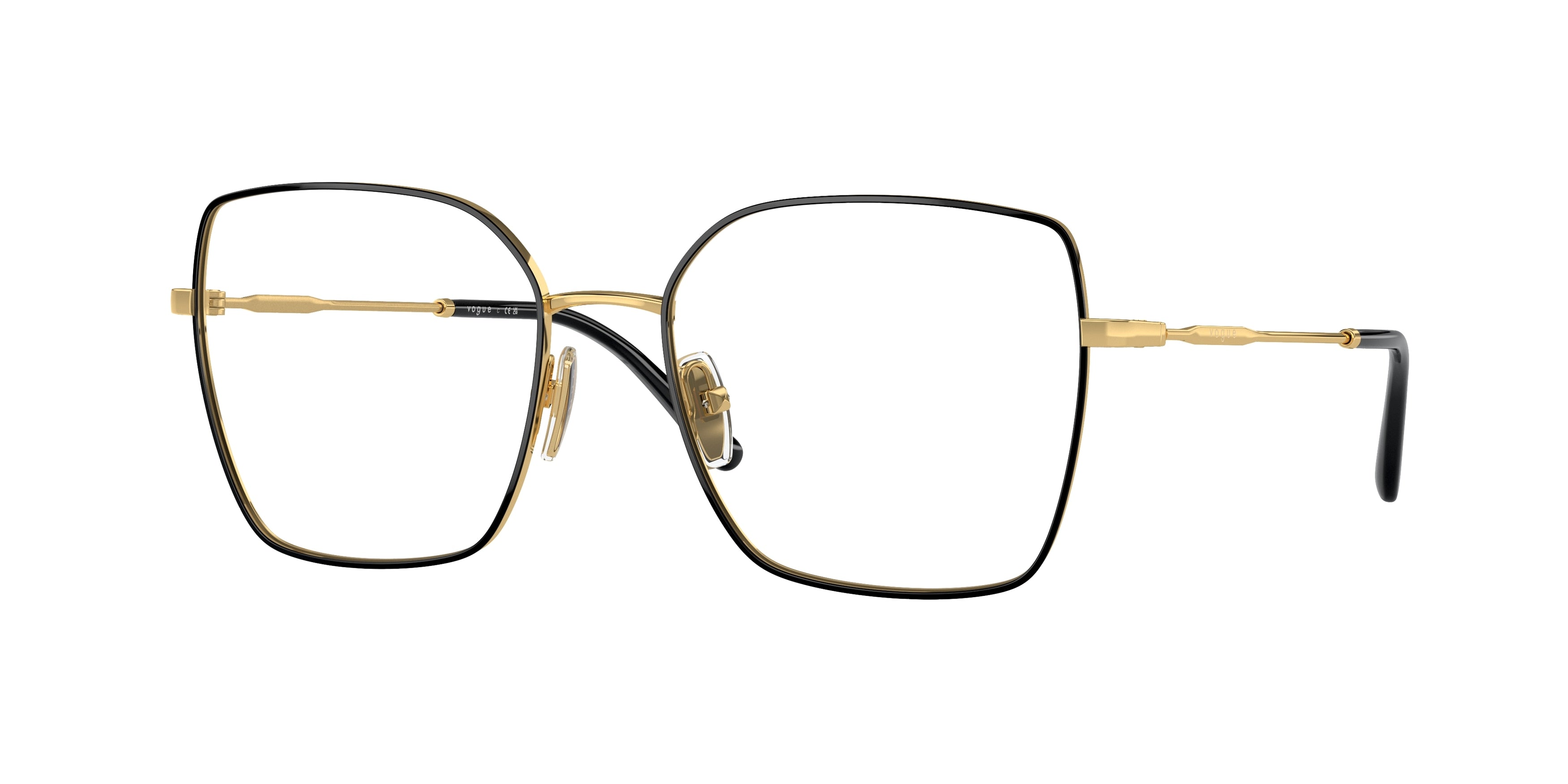Vogue VO4274 Irregular Eyeglasses  352-Top Black/Gold 53-135-17 - Color Map Black