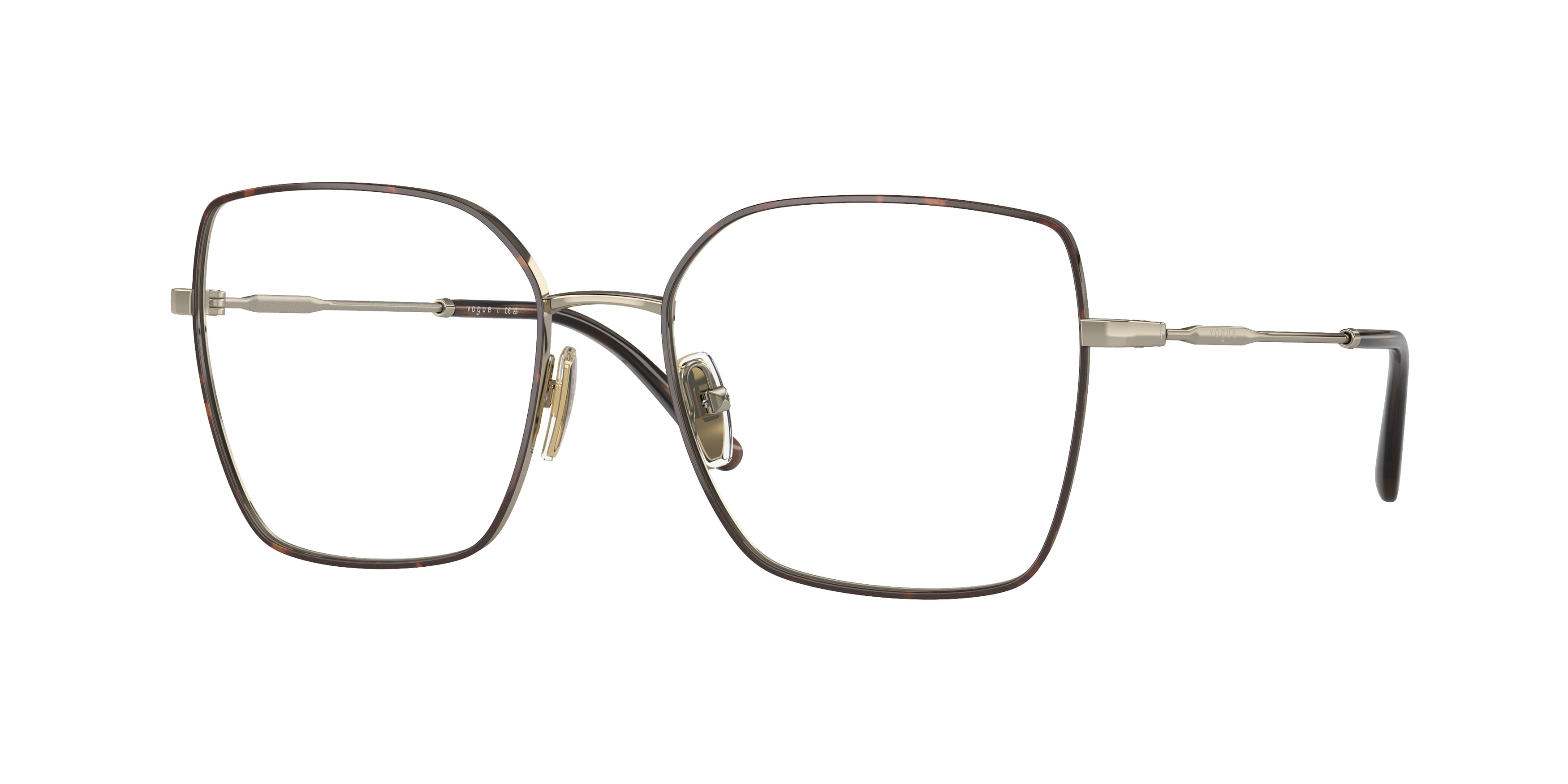 Vogue VO4274 Irregular Eyeglasses  5078-Top Havana/Pale Gold 53-135-17 - Color Map Brown