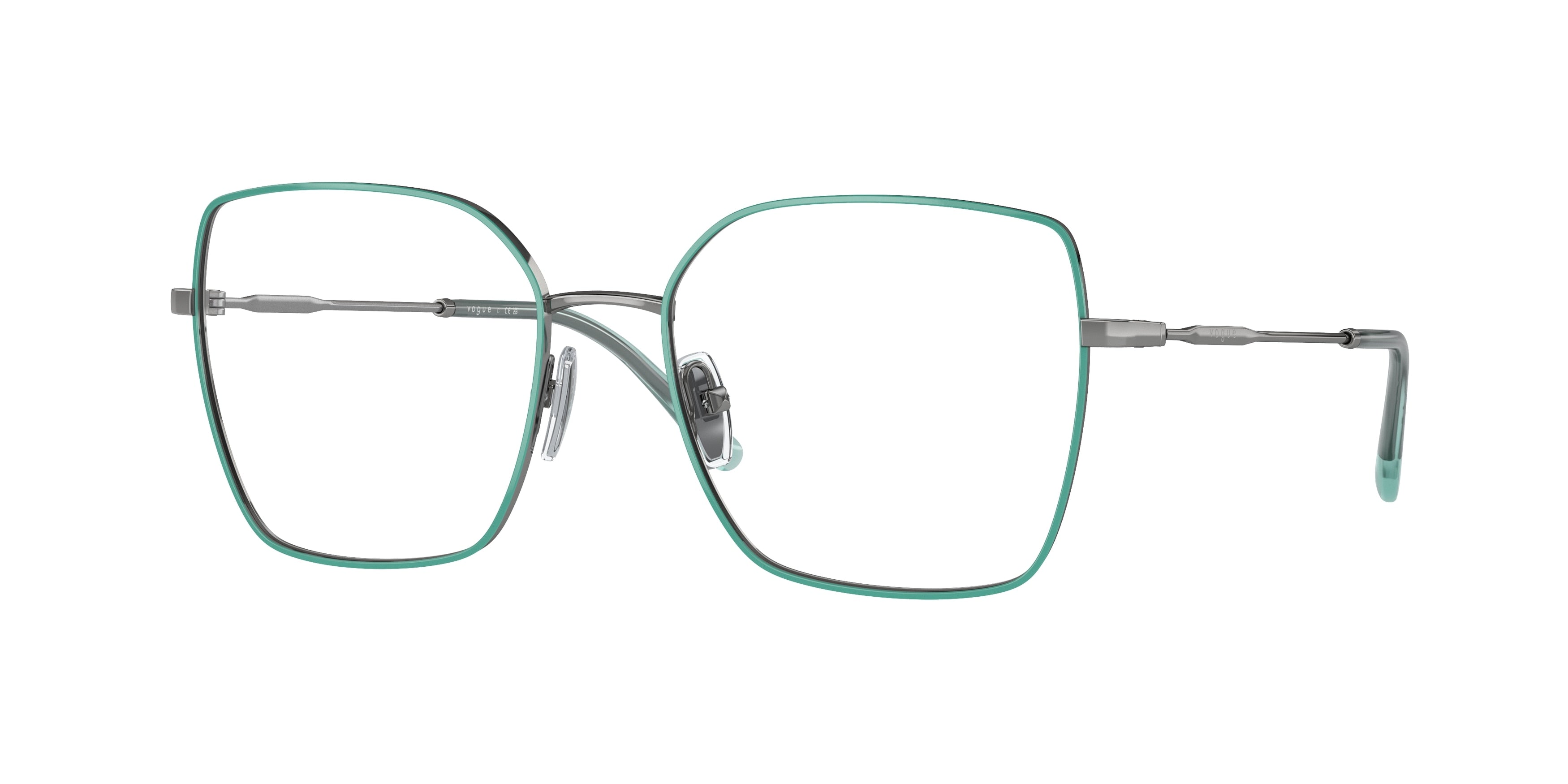 Vogue VO4274 Irregular Eyeglasses  548-Top Water Green/Gunmetal 53-135-17 - Color Map Green