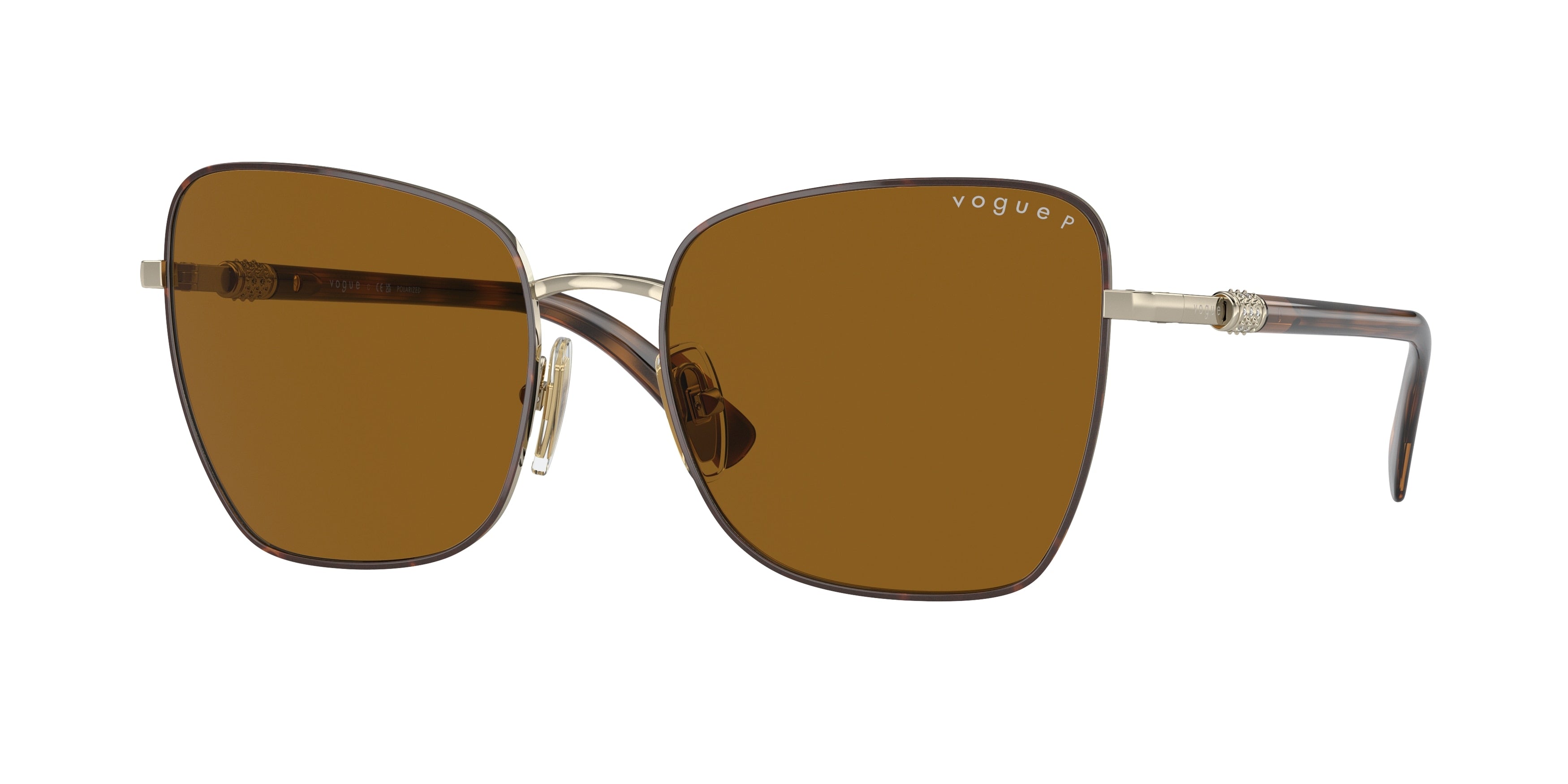 Vogue VO4277SB Butterfly Sunglasses  507883-Top Havana/Pale Gold 56-140-18 - Color Map Brown