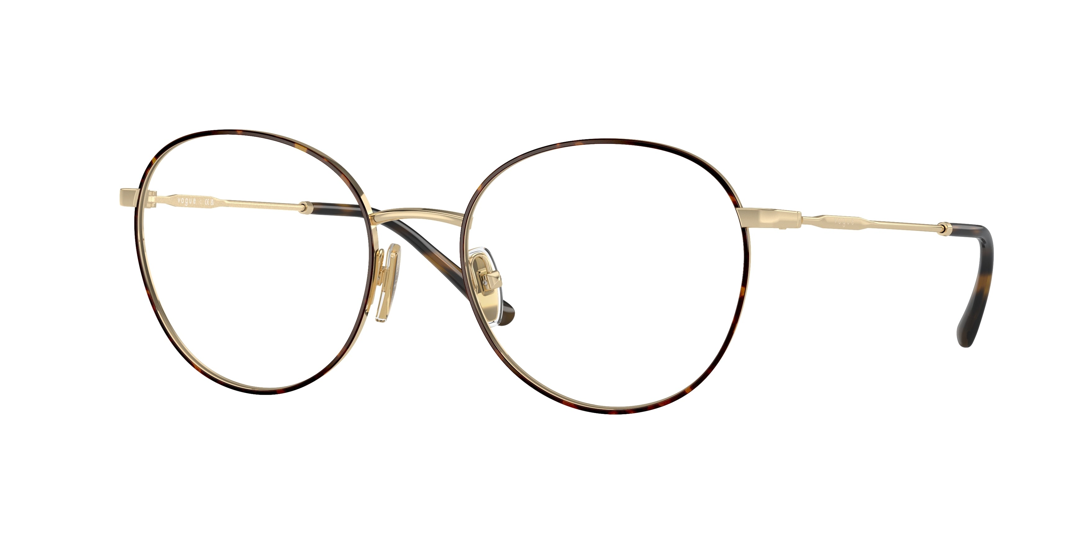 Vogue VO4280 Phantos Eyeglasses  5078-Top Havana/Pale Gold 52-140-18 - Color Map Brown