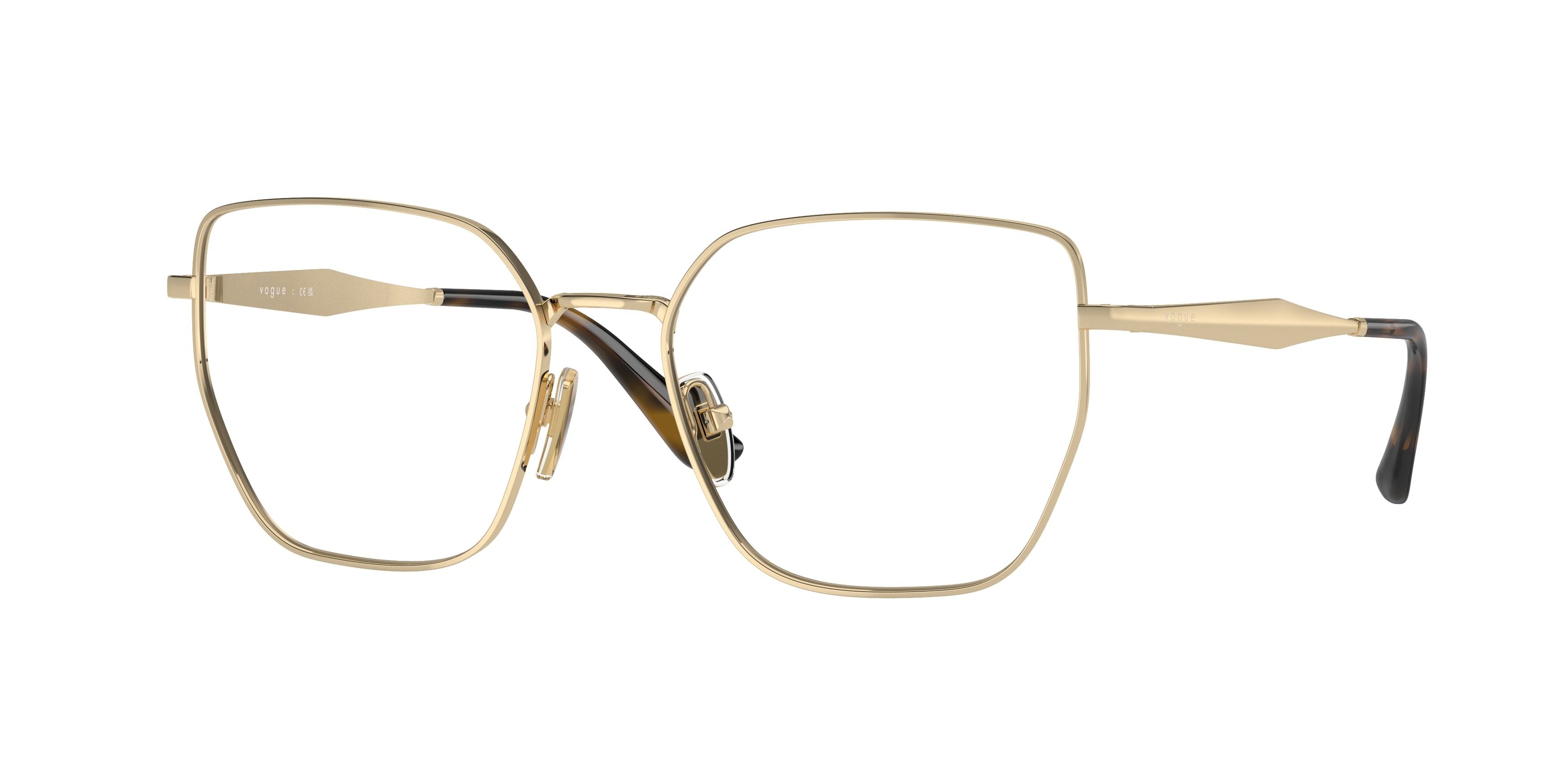 Vogue VO4283 Irregular Eyeglasses  848-Pale Gold 53-140-17 - Color Map Gold