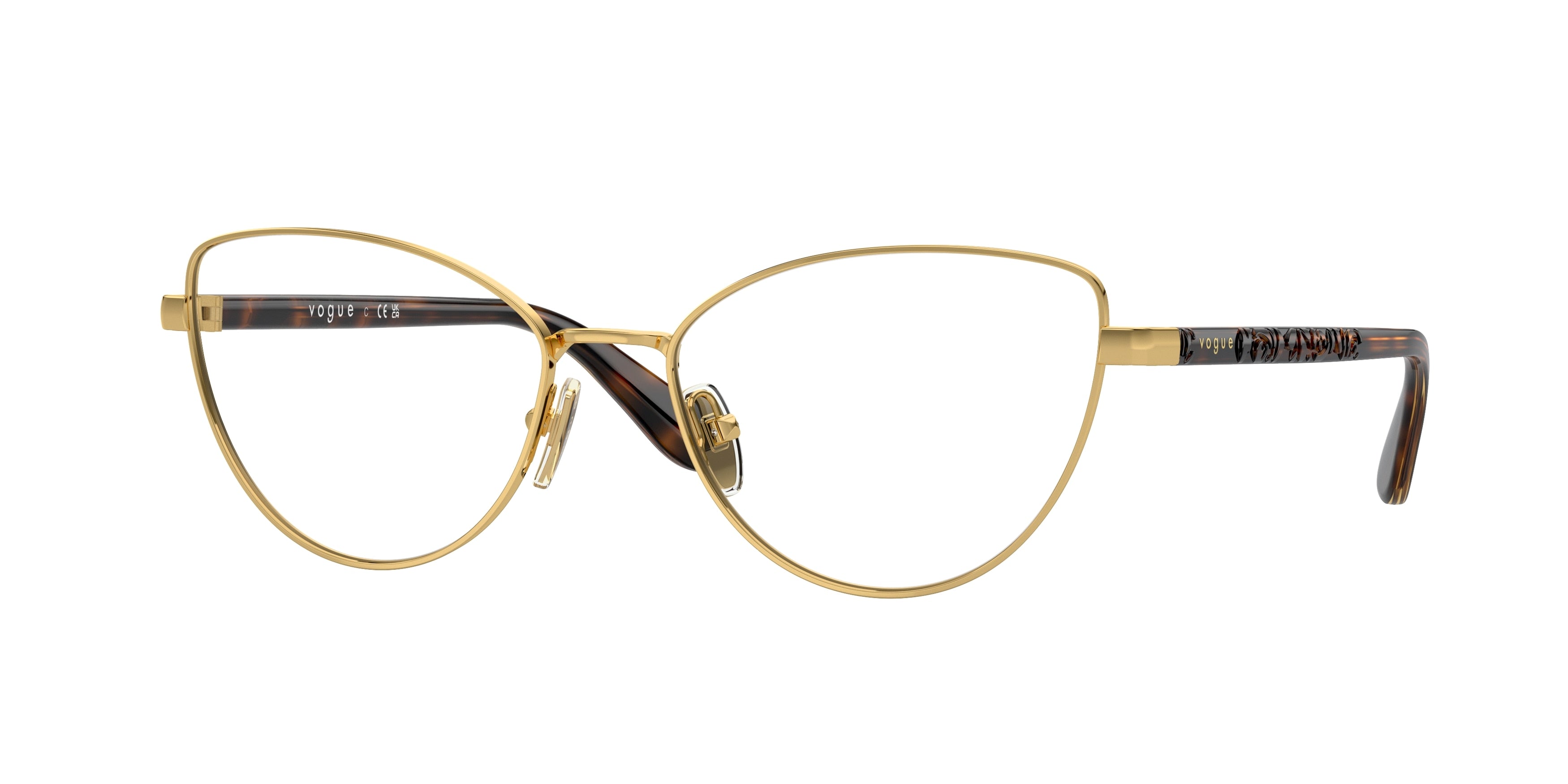 Vogue VO4285 Cat Eye Eyeglasses  280-Gold 55-135-17 - Color Map Gold