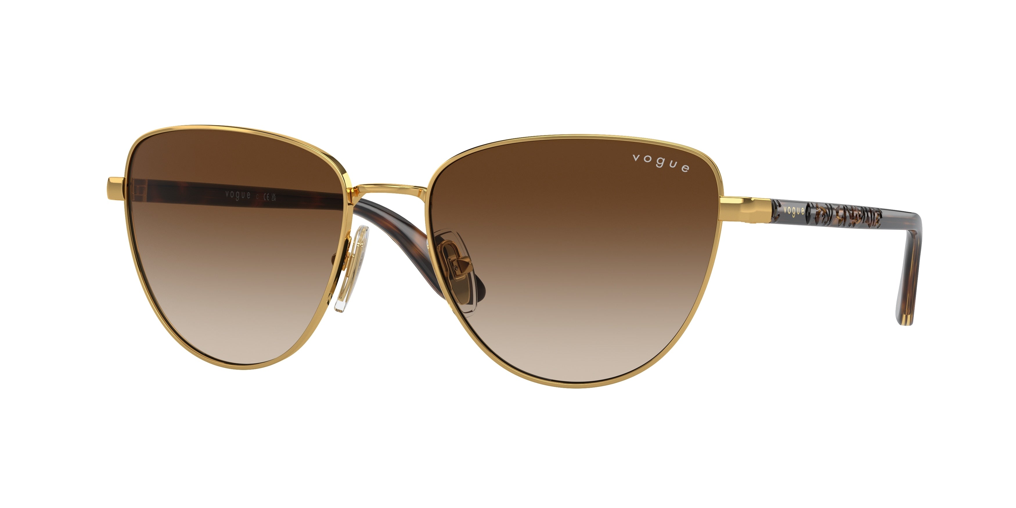 Vogue VO4286S Cat Eye Sunglasses  280/13-Gold 56-135-17 - Color Map Gold