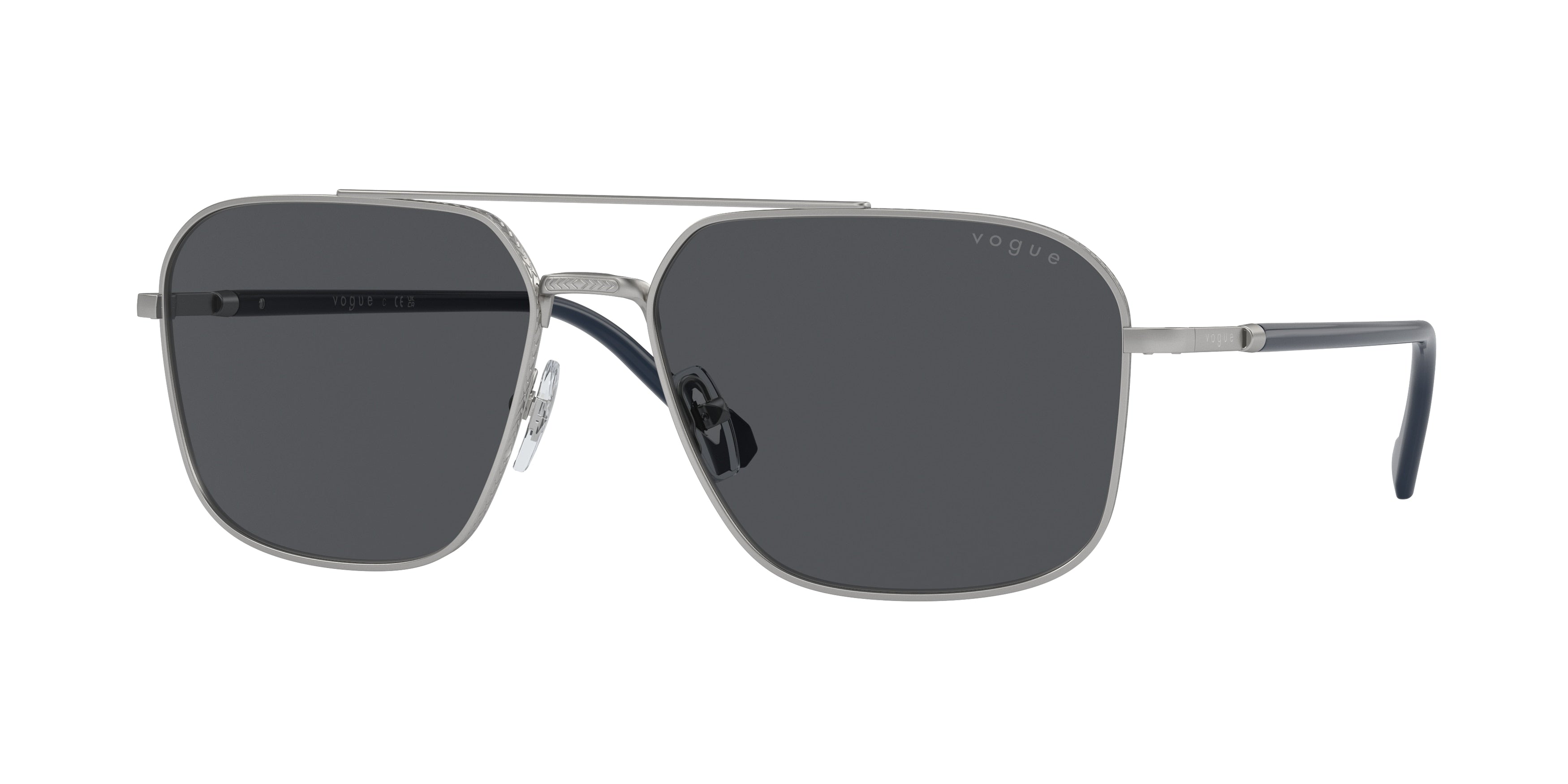 Vogue VO4289S Irregular Sunglasses  323S87-Matte Silver 59-145-16 - Color Map Silver