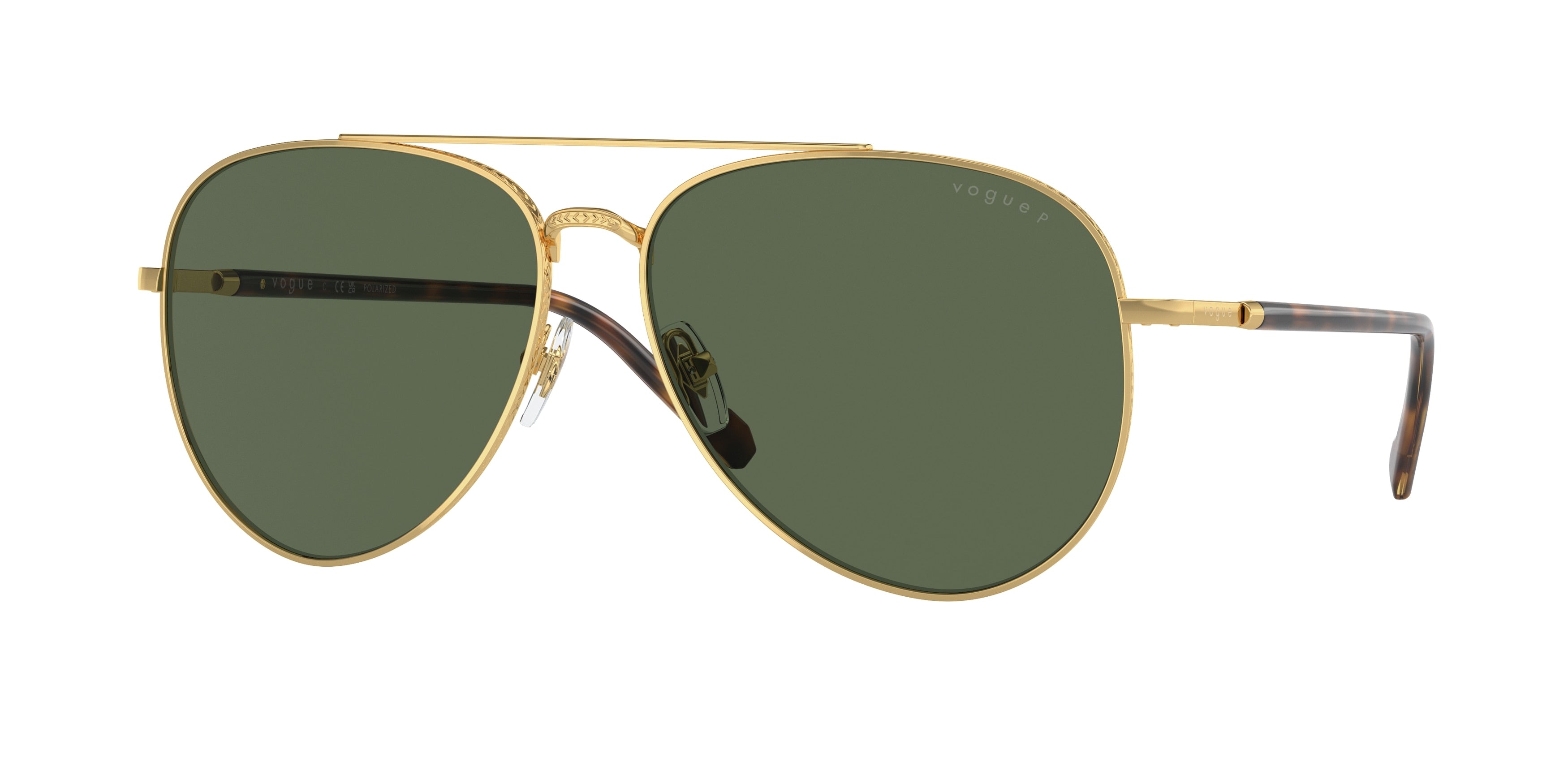 Vogue VO4290S Pilot Sunglasses  280/9A-Gold 60-145-14 - Color Map Gold