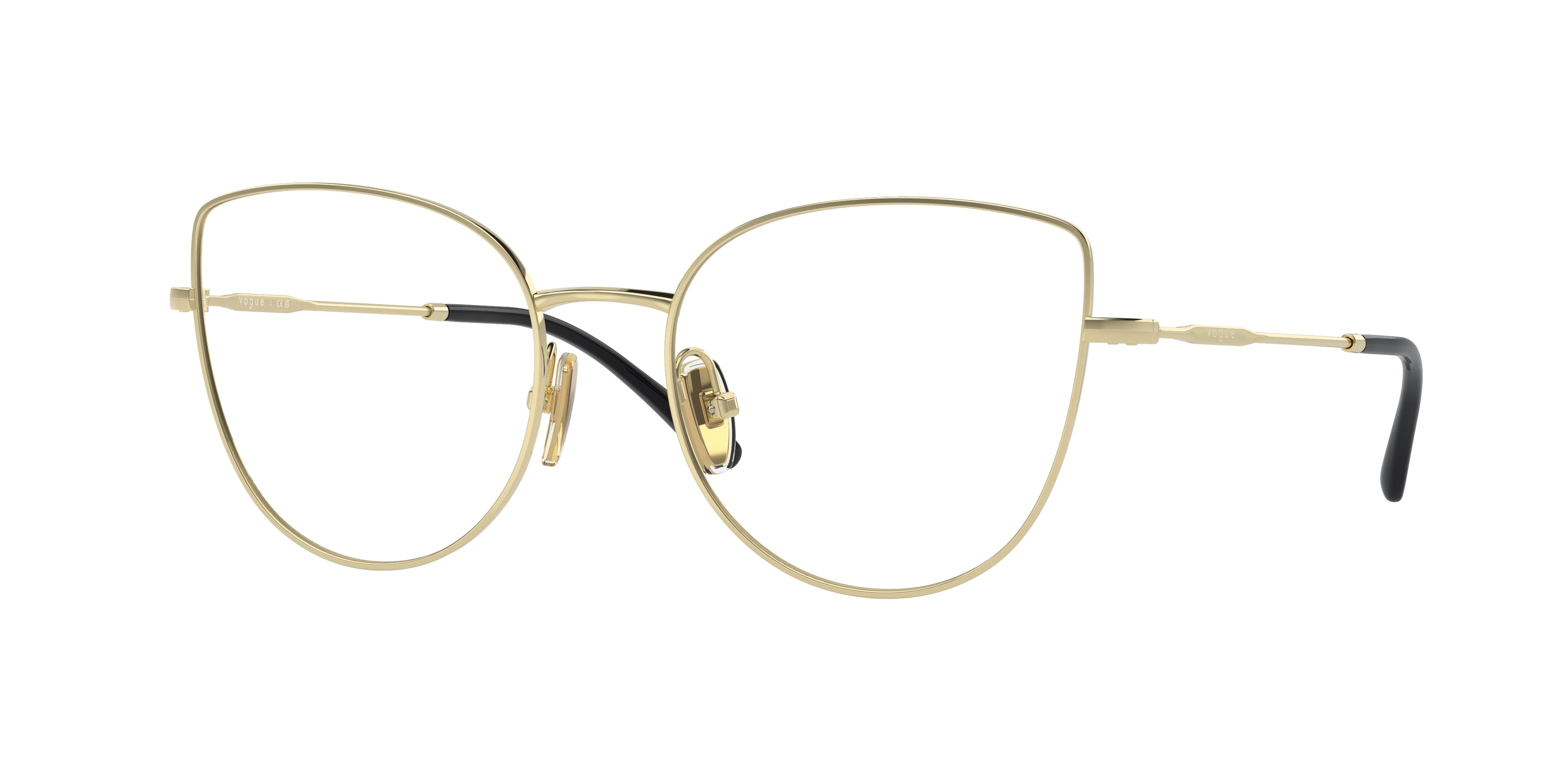 Vogue VO4298T Cat Eye Eyeglasses  5191-Light Gold 53-140-18 - Color Map Gold