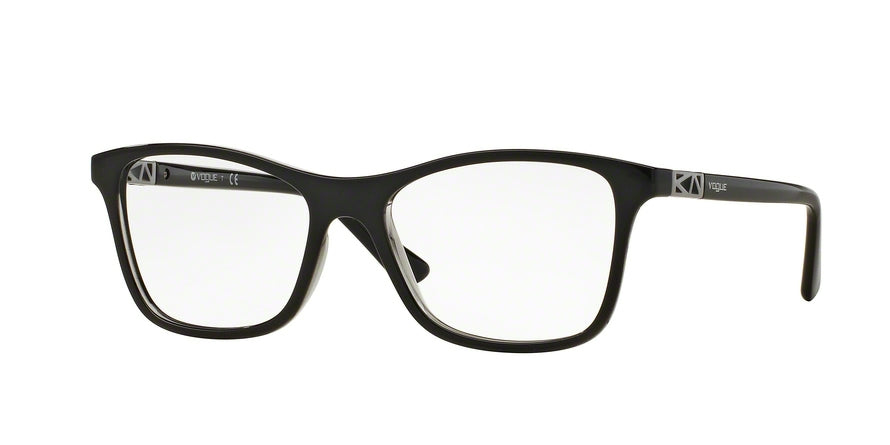 Vogue VO5028 Square Eyeglasses  2385-TOP BLACK/DK GREY TRANSP 53-17-140 - Color Map black