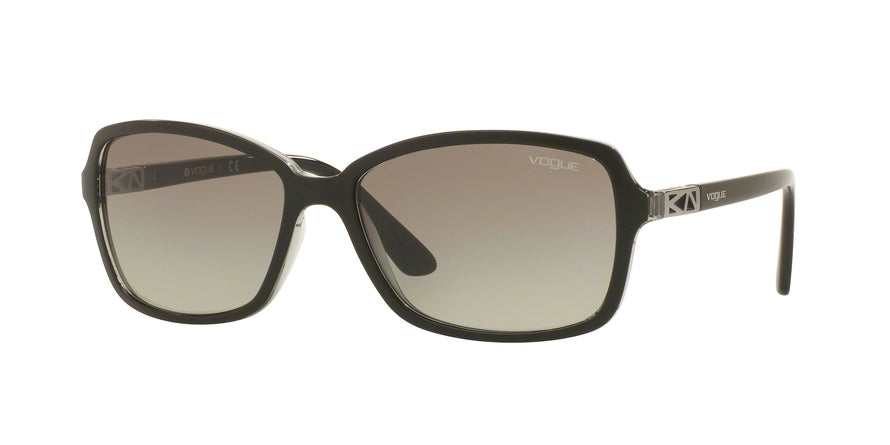 Vogue VO5031S Rectangle Sunglasses  238511-TOP MATTE BLACK/GREY TRANSP 58-16-135 - Color Map black