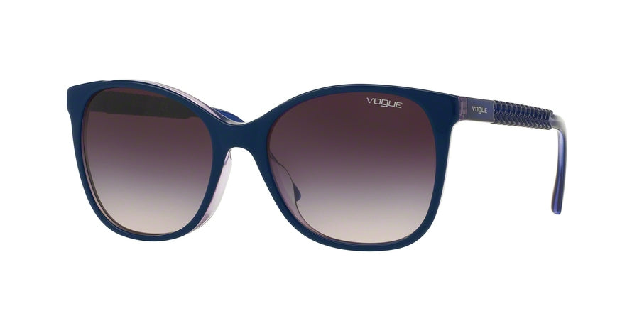 Vogue VO5032SF Square Sunglasses  238436-TOP DARK BLUE/VIOLET TRANSP 54-17-140 - Color Map blue