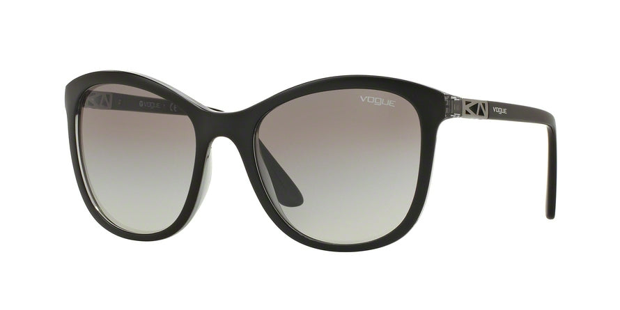 Vogue VO5033S Square Sunglasses  238511-TOP MATTE BLACK/GREY TRANSP 54-19-135 - Color Map black