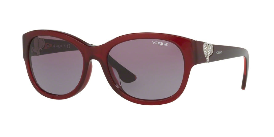 Vogue VO5034BF Pillow Sunglasses  23628H-TRANSPARENT BORDEAUX 56-17-135 - Color Map violet