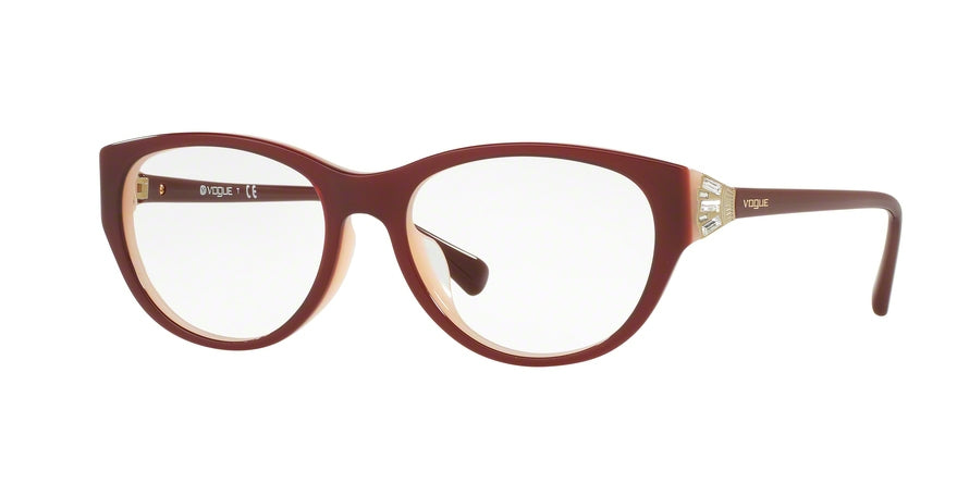 Vogue VO5058BF Cat Eye Eyeglasses  2323-TOP BORDEAUX/OPAL PINK 54-17-135 - Color Map bordeaux