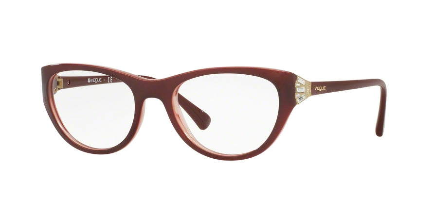 Vogue VO5058B Cat Eye Eyeglasses  2323-TOP BORDEAUX/OPAL PINK 51-18-135 - Color Map bordeaux