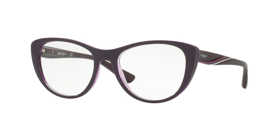 Vogue VO5102 Cat Eye Eyeglasses  2409-TOP VIOLET/VIOLET TRANSP 53-17-140 - Color Map violet