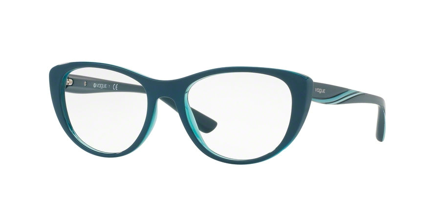 Vogue VO5102 Cat Eye Eyeglasses  2469-TOP PETROLEUM/GREEN TRANSP 53-17-140 - Color Map green
