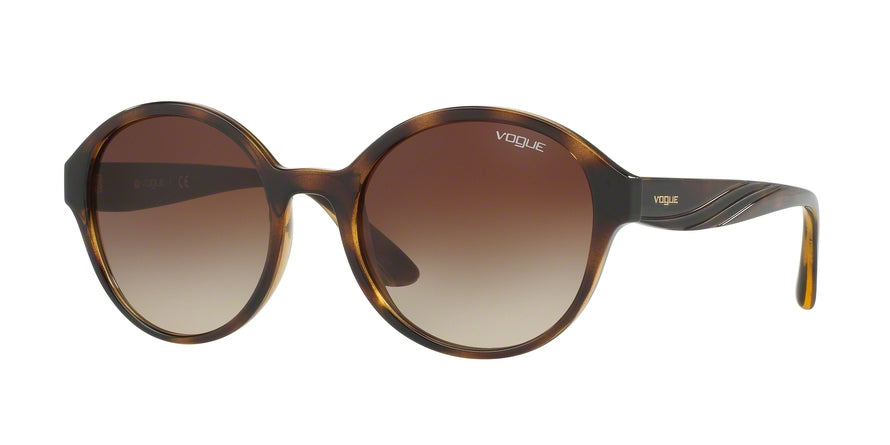 Vogue VO5106SF Round Sunglasses  W65613-DARK HAVANA 56-18-140 - Color Map havana