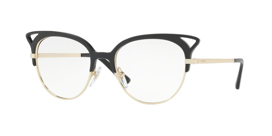 Vogue VO5138 Phantos Eyeglasses  W44-BLACK/PALE GOLD 52-18-135 - Color Map black