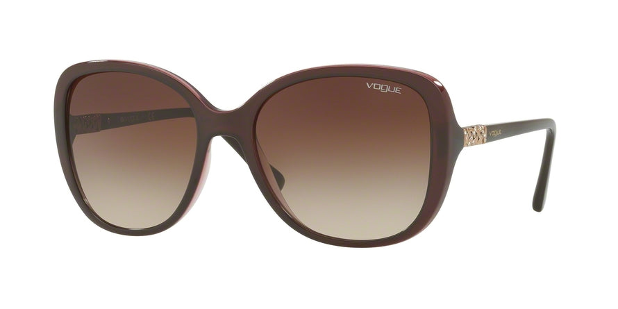 Vogue VO5154SB Pillow Sunglasses  194113-TOP BROWN/OPAL PINK 56-18-135 - Color Map brown