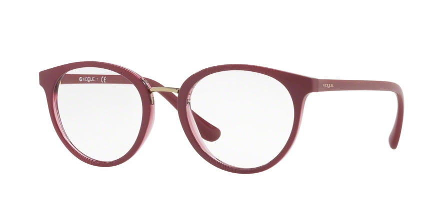 Vogue VO5167F Oval Eyeglasses  2555-TOP DARK RED/RED TRANSP 53-20-140 - Color Map red