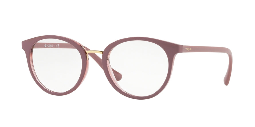 Vogue VO5167 Oval Eyeglasses  2554-TOP ANTIQUE PINK/PINK TRANSP 50-20-140 - Color Map pink