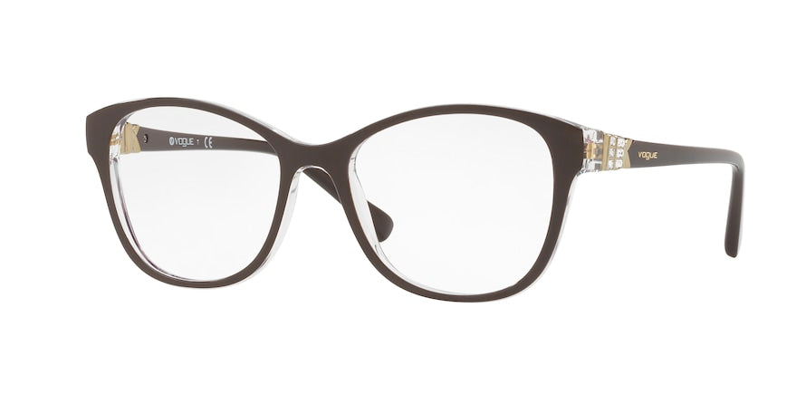 Vogue VO5169B Pillow Eyeglasses  2561-TOP DARK BROWN/SERIGRAPHY 52-17-140 - Color Map brown