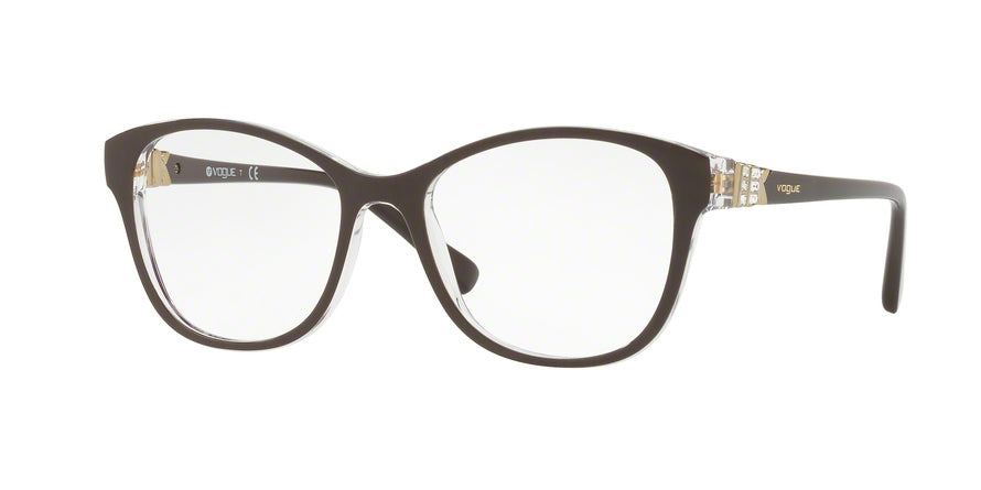 Vogue VO5169B Pillow Eyeglasses  2561-TOP DARK BROWN/SERIGRAPHY 50-17-140 - Color Map brown