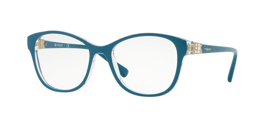Vogue VO5169B Pillow Eyeglasses  2564-TOP AQUA GREEN/SERIGRAPHY 52-17-140 - Color Map green