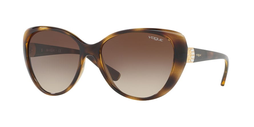 Vogue VO5193SB Butterfly Sunglasses  W65613-DARK HAVANA 57-16-135 - Color Map havana