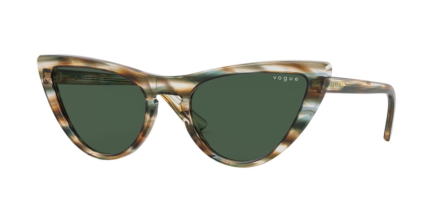 Vogue VO5211SM Cat Eye Sunglasses  286771-BROWN STRIPED GREEN 54-20-140 - Color Map brown