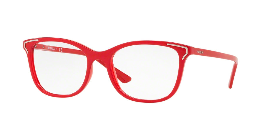 Vogue VO5214 Rectangle Eyeglasses  2621-TOP RED/RED TRANSPARENT 54-18-140 - Color Map red