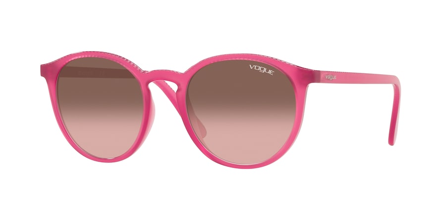 Vogue VO5215S Round Sunglasses  2610H8-OPAL RASPBERRY 51-19-140 - Color Map pink