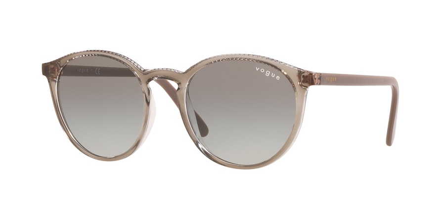 Vogue VO5215S Round Sunglasses  284911-TOP GREY ON CRYSTAL 51-19-140 - Color Map grey