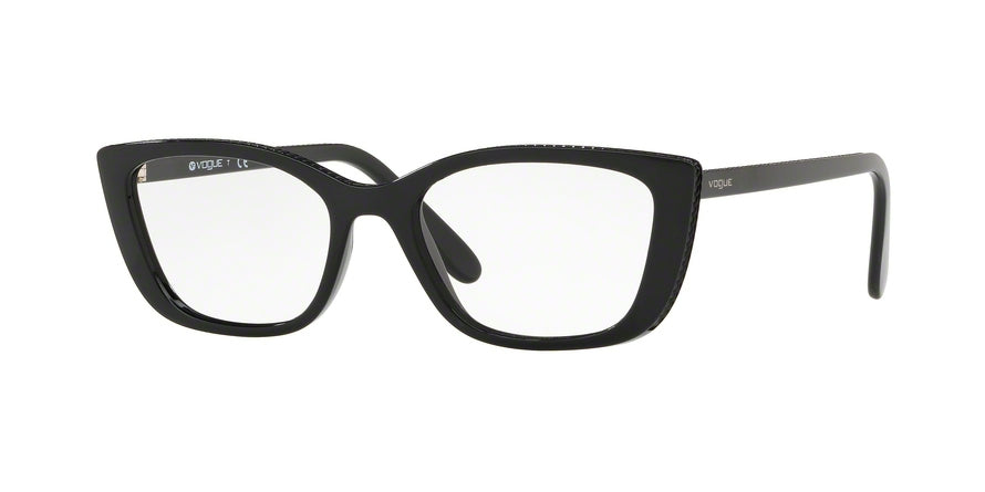 Vogue VO5217 Irregular Eyeglasses  W44-BLACK 53-17-140 - Color Map black