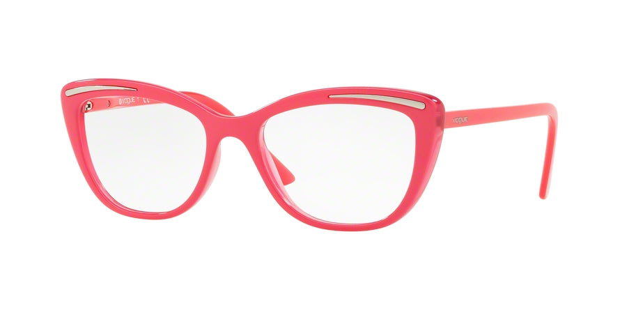 Vogue VO5218 Cat Eye Eyeglasses  2620-TOP FUXIA/FUXIA TRANSPARENT 52-17-140 - Color Map pink