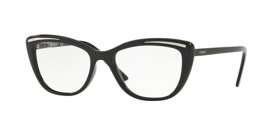 Vogue VO5218 Cat Eye Eyeglasses  W44-BLACK 52-17-140 - Color Map black