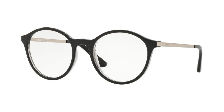 Vogue VO5223 Phantos Eyeglasses  2385-TOP BLACK/TRANSPARENT GREY 52-19-135 - Color Map black