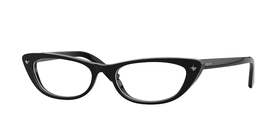 Vogue VO5236BM Cat Eye Eyeglasses  W44-BLACK 53-17-140 - Color Map black