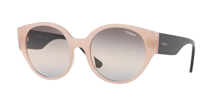 Vogue VO5245S Round Sunglasses  26710J-OPAL LIGHT ROSE/SERIGRAPHY 53-19-140 - Color Map pink